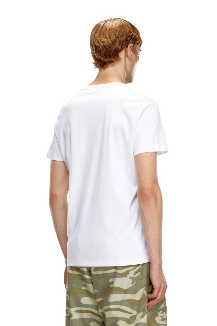 DIESEL｜ (A14819 0SKAF 9XX) Men's T-shirt in mercerised cotton | Black | Diesel